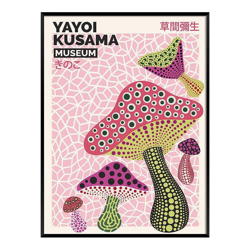 Japanese Minimalist Poster Yayoi Kusama Canvas Paintings Abstract Art Print Wall Art Picture for Living Room Cuadros Home Decor