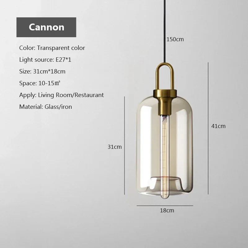 Modern Glass Pendant Light Loft Hanging Lustre Industrial Decor Lights Fixtures Kitchen Restaurant Dining Room E27 Nordic Lamp