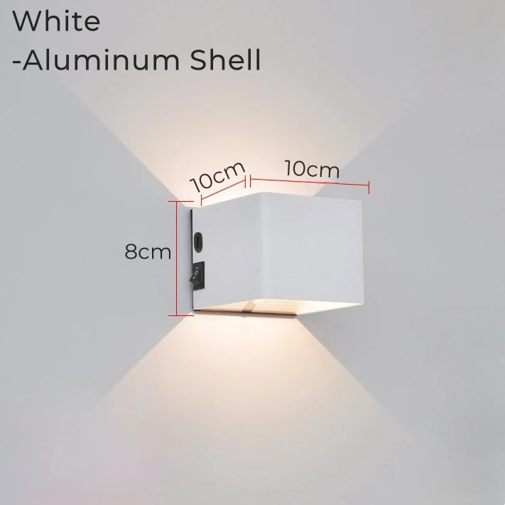 Wireless Induction LED Wall Lamps Motion Sensor USB Charging Sconce Bedroom Stair Cabinet Indoor Wall Lights Fixture With Switch