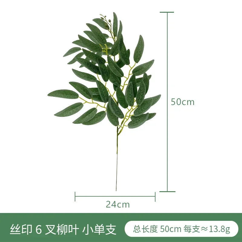 Artificial Green Plant Fake Eucalyptus Leaf Flower Arrangement Accessories Wedding Home Decoration Fake Flowers