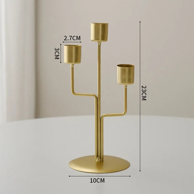 1pcs Candlestick Crafts Simple Nordic Desk Candle Ornament Candle Holder for Dining Room Thanksgiving Wedding Festivals Gift