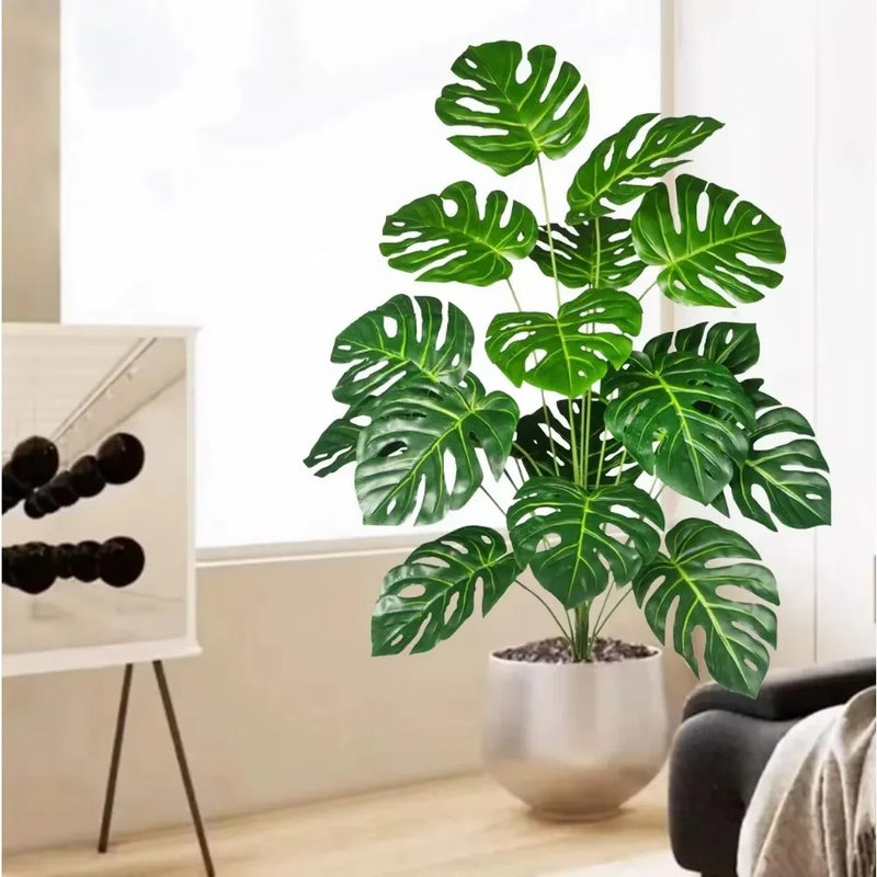 Artificial Plants Large Tropical Palm Tree Fake Banana Plants Leaves Real Touch Plastic Monstera for Home Garden Party Decortion