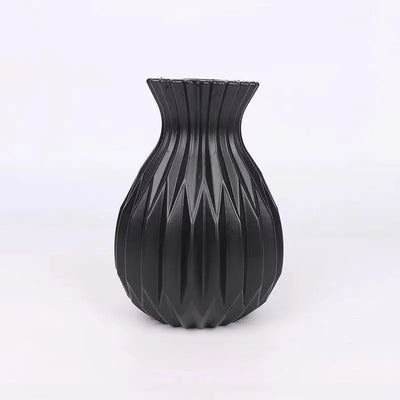 1 PCS Nordic Flower Vase Imitation Ceramic Plastic Flower Vase Living Room Desktop Decoration Wedding Centerpiece Arrangement