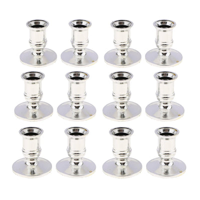 2/4pcs Traditional Shape Taper Standard Plastic Candle Holders Candlestick Wedding Dinner Decor for Electronic Candles ForParty