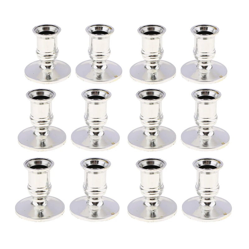 2/4pcs Traditional Shape Taper Standard Plastic Candle Holders Candlestick Wedding Dinner Decor for Electronic Candles ForParty