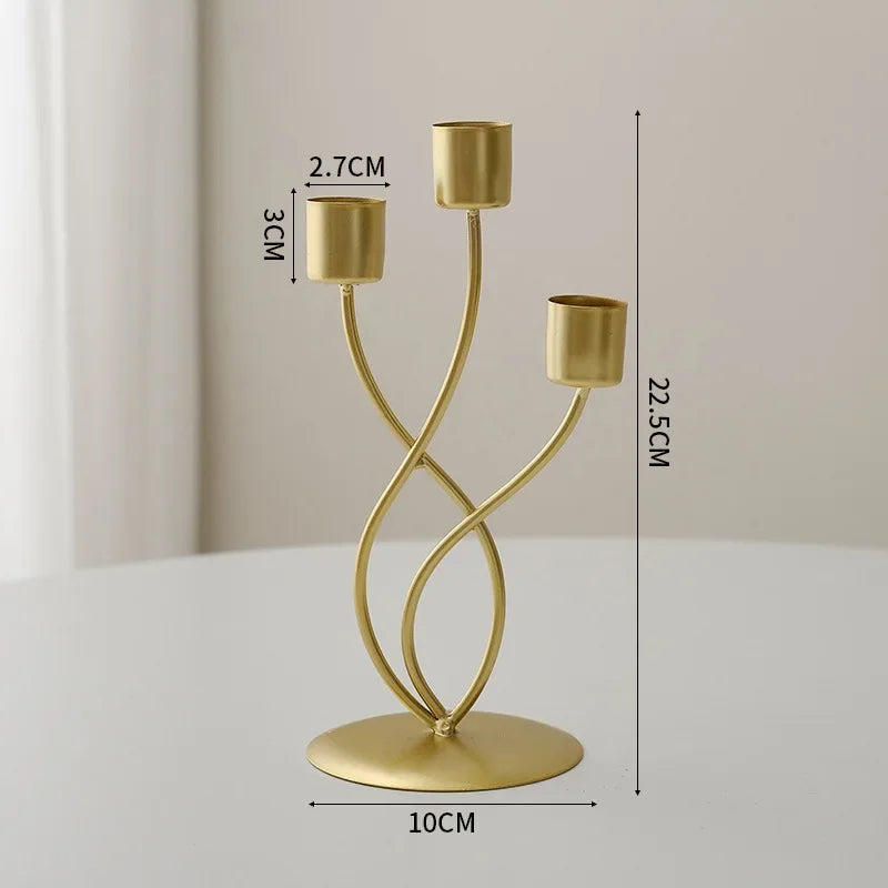 1pcs Candlestick Crafts Simple Nordic Desk Candle Ornament Candle Holder for Dining Room Thanksgiving Wedding Festivals Gift