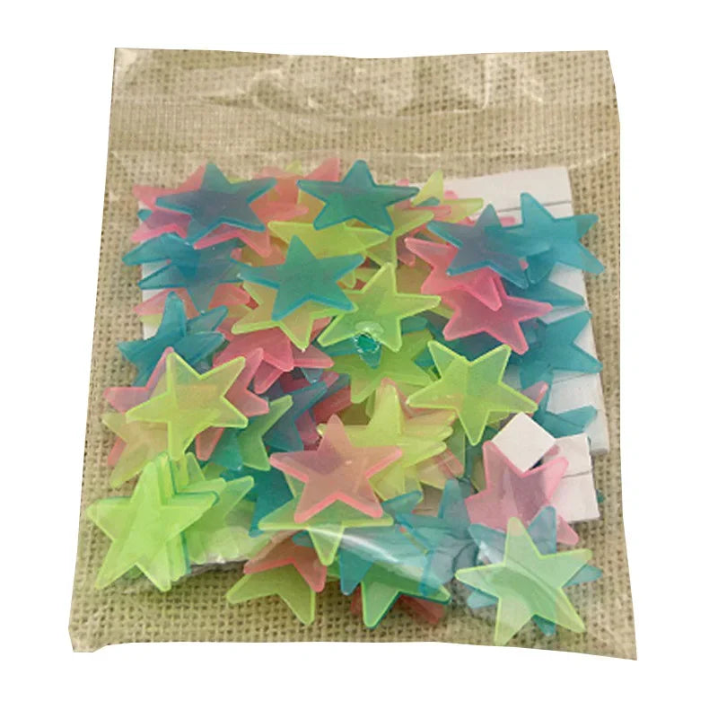 3D Glowing Star Stickers Stars Shining in The Dark Children&