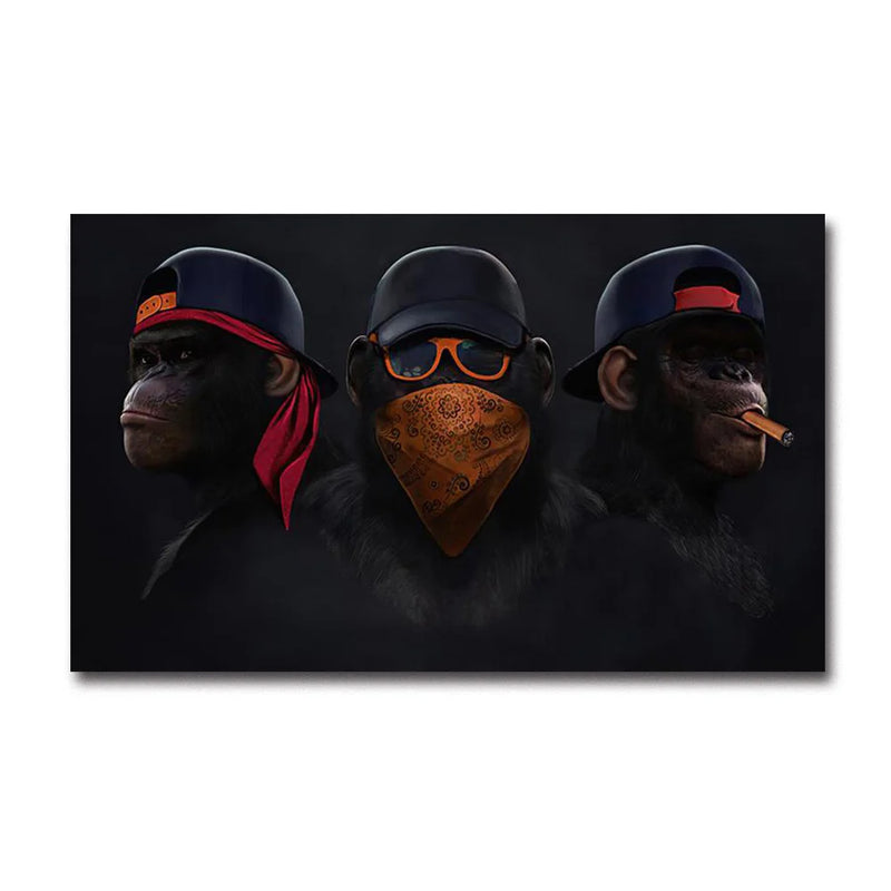 Popular Fashion Monkey Wall Art Posters Modern High End Light Luxury Home Decoration Canvas Painting Mural Picture Print Artwork