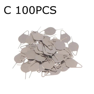 100-1PCS Metal Eject Sim Card Tray Open Pin Key Tool for IPhone 14 13 SamSung Xiaomi Apple IPad Tablet Universal Removal Needle