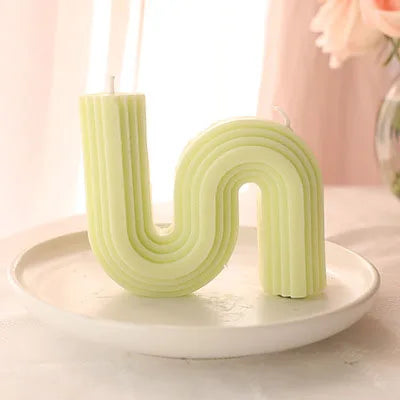 New U-Shaped Scented Candles for Home Decoration Geometric Rainbow Bridge Candle Room Decor Aroma Candles Room Decorative Velas