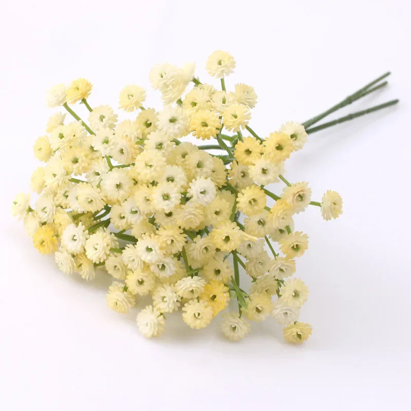 3pcs White Baby Breath Artificial Flowers Fake Gypsophila Faux Plants for Wedding Garland Wreath Crown Flower bonquet DIY Flores