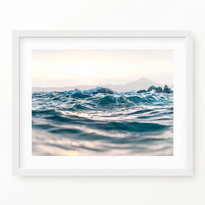 Ocean Waves Sea Skyline Photography Poster Blue Beach Coastal Seascapes Canvas Painting Wall Art for Living Room Home Decor