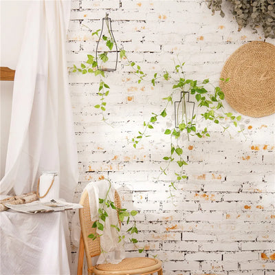 Artificial Faux Foliage String Green Plants Simulation Clematis, DIY Wall Decoration, Leaf, Ivy, Balcony, Garden, 85cmcor