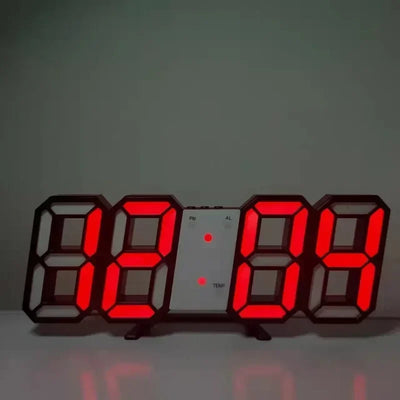 Purchase Products Clock 3D LED Digital Alarm Clock Wall Clock Time/date/temperature For Home/kitchen/office Clocks Decor Garden