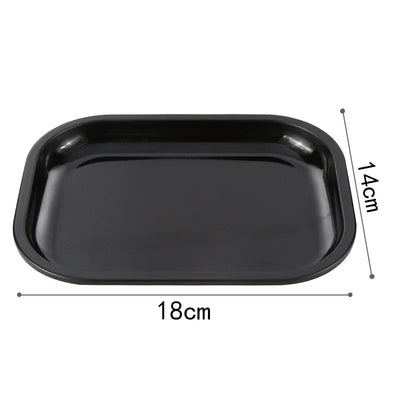 18*14cm Metal Tobacco Rolling Tray Cigarette smoking Accessories Dish Tin Storage Plate Small Roller Container