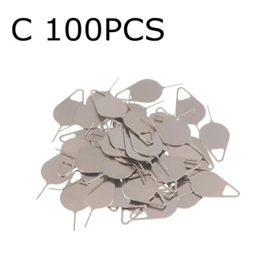 100/10Pcs Metal Eject Sim Card Tray Open Pin Needle Key Tool for Universal Phone for IPhone 14 13 SamSung Xiaomi Apple IPad