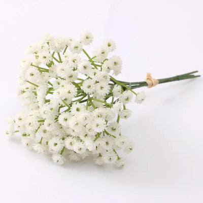 3pcs White Baby Breath Artificial Flowers Fake Gypsophila Faux Plants for Wedding Garland Wreath Crown Flower bonquet DIY Flores