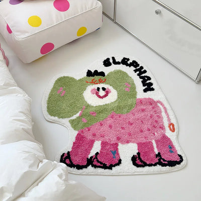 VIKAMA 1PC INS Cute Cartoon Shaped Bread Imitation Cashmere Carpet Living Room Bedroom Decoration Thickened Non-Slip Bed Rug