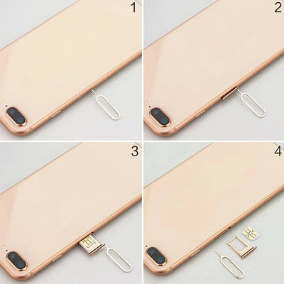 1-100PCS Universal Anti Loss Pin Eject Sim Card Tray Open Pin Needle Key Tool For iPhone 15 Samsung Xiaomi Redmi Huawei