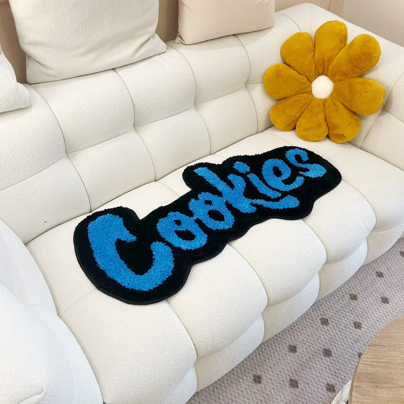 Handmade Cookies Rug for Kids Room Tufted Carpet Mat Soft Plush Children Gift Room Decoration