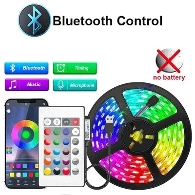 Tape Bluetooth Usb Led Light Strip 10M 15 Meters 5050 Smd 5V Rgb Flexible Led Lamp Ribbon Self-Adhesive Tv Led Backlight Diode