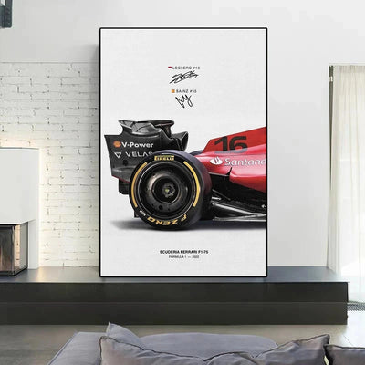 F1 Grand Prix F1-75 racing poster printing racing canvas painting Saines racing wall art room decoration picture frameless