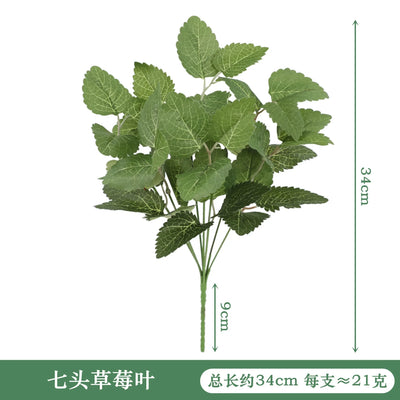 Artificial Plants Leaves Silk Tortoiseshell Leaf Dieffenbough Fake Small Fairy Taro Simulation Green Plant Living Room Decor