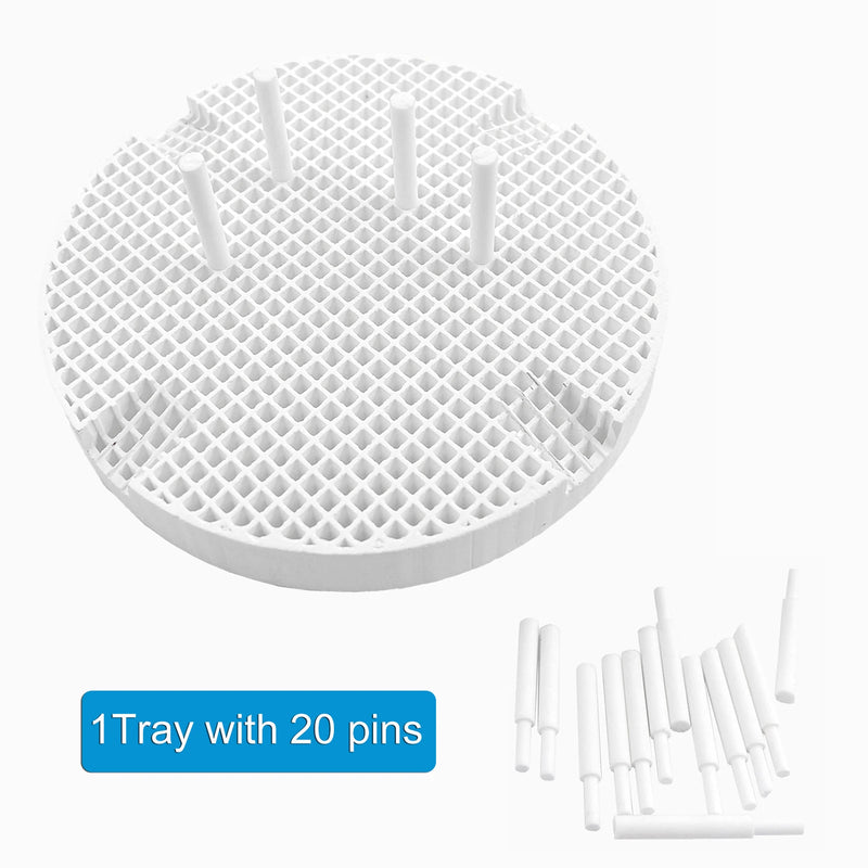 WellCK Dental Honeycomb Round Firing Trays with 20 Pins for Sintering Pan Rack Circle Plate holder Dental Technician Supplies