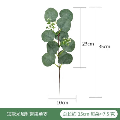 Artificial Green Plant Fake Eucalyptus Leaf Flower Arrangement Accessories Wedding Home Decoration Fake Flowers