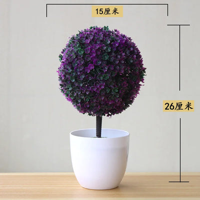 1pc Artificial Plants Bonsai Small Tree Simulation Plants Fake Flowers Table Potted Ornaments Home Decoration Hotel Garden Decor