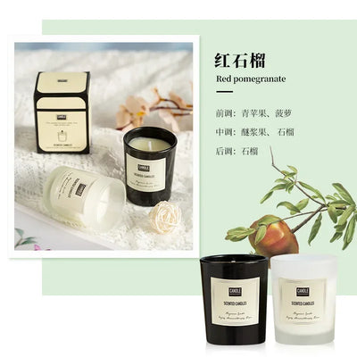 1Pc Modern European Plant Scent Aromatherapy Candle Living Room Bedroom Air Purification Enduring Fragrance Candle Cups Decor