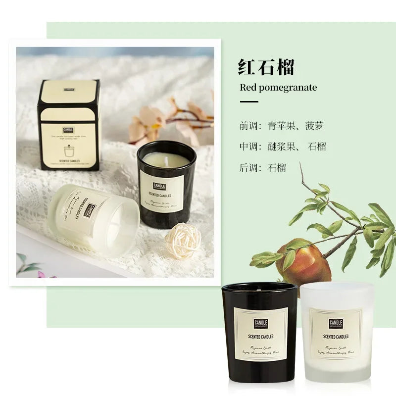 1Pc Modern European Plant Scent Aromatherapy Candle Living Room Bedroom Air Purification Enduring Fragrance Candle Cups Decor