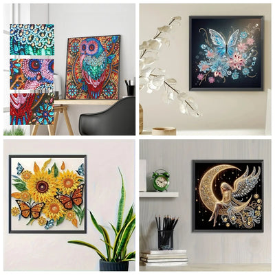 1pc/Set DIY Special Shape Diamond Art Flowers Diamond Art Painting Pictures Crystal Rhinestones Diamond Painting for Adults