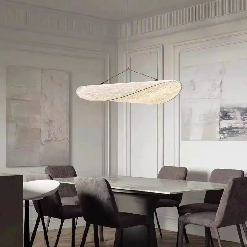 Tense Pendant Light white slik flying saucer Suspension Lamp for dinging room living room decoration wabi sabi Duplex loft Lamp