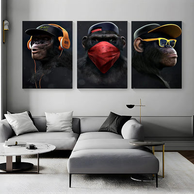 Popular Fashion Monkey Wall Art Posters Modern High End Light Luxury Home Decoration Canvas Painting Mural Picture Print Artwork