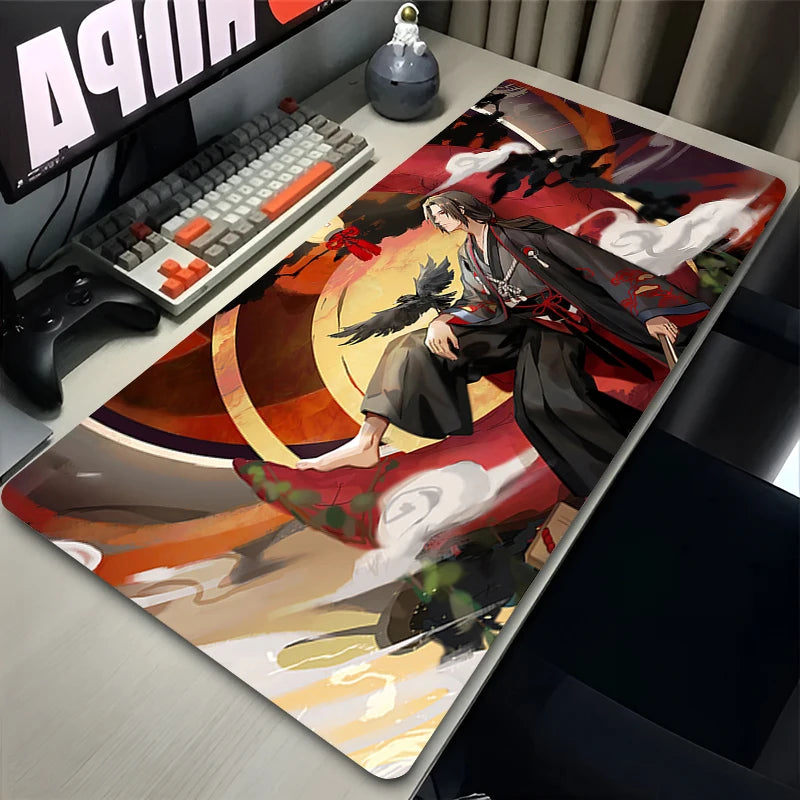 Japan Cool Anime Mouse Pad Laptop Red Moon Gaming Keyboard Rug XL N-narutoS Mousepad PC I-itachi Gamer U-uchiha Cabinet Desk Mat