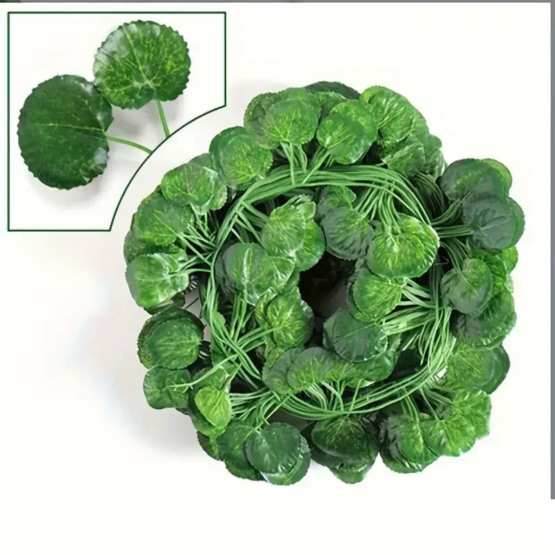 100/2M Artificial Green Ivy Vine Garland Fake Leaf Plants Rattan Hanging Creeper Garlands for Garden Wedding Party Wall Decor