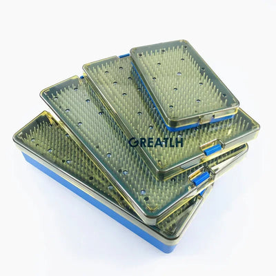 Sterilization tray disinfection case autoclavable box for holding opthalmic dental instrument sterilising