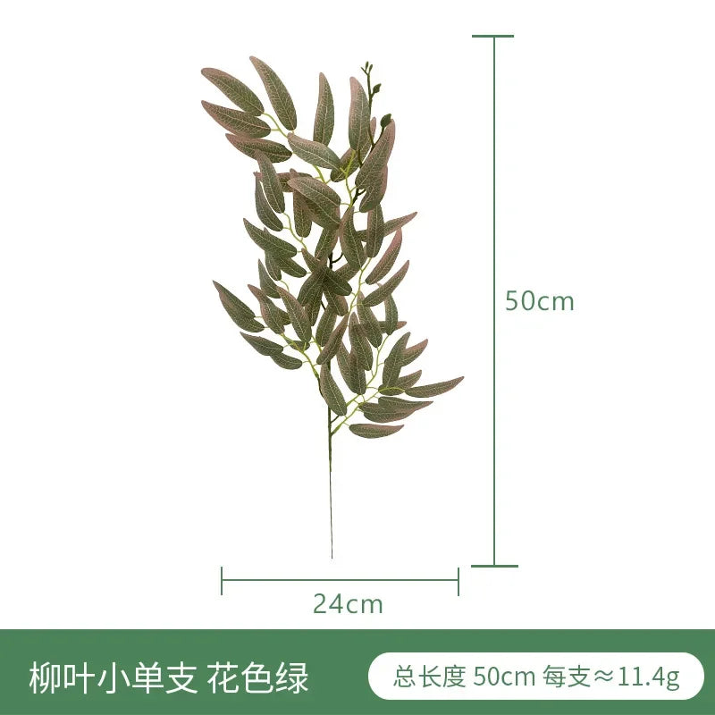 Artificial Green Plant Fake Eucalyptus Leaf Flower Arrangement Accessories Wedding Home Decoration Fake Flowers