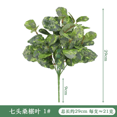 Artificial Plants Leaves Silk Tortoiseshell Leaf Dieffenbough Fake Small Fairy Taro Simulation Green Plant Living Room Decor