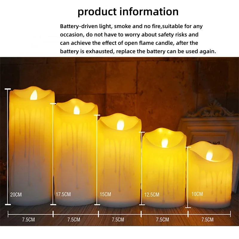 Flameless Flickering Candles Light Tealight Battery Power Candles Lamp Electronic Votive Led Lamp Halloween Home Decor