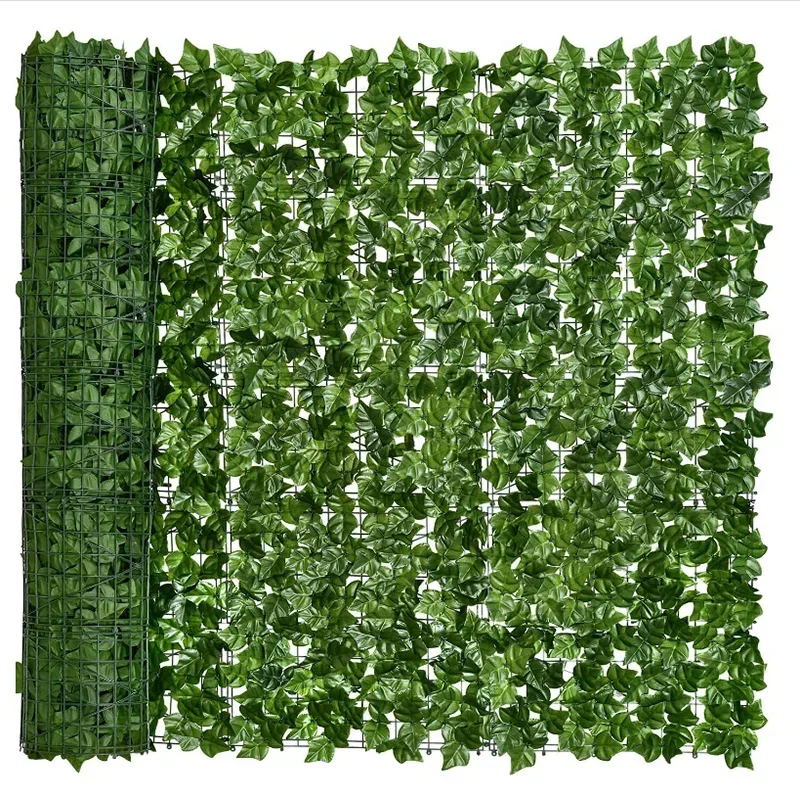 Artificial Ivy Fence Plant Grass Wall Panel Faux Green Leaf Hedge Privacy  Screen Indoor Outdoor Home Garden Balcony Decoration