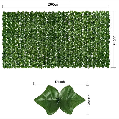 Artificial Ivy Fence Plant Grass Wall Panel Faux Green Leaf Hedge Privacy  Screen Indoor Outdoor Home Garden Balcony Decoration