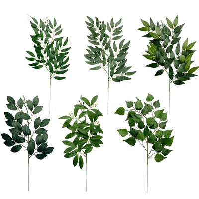 Artificial Green Plant Fake Eucalyptus Leaf Flower Arrangement Accessories Wedding Home Decoration Fake Flowers