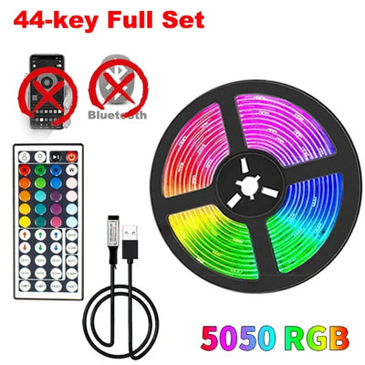 USB 5V Strip Led Lights Tape RGB 5050 Led Wall Room APP Remote Control Flexible LED Tape Diode Lights for Room Home Decoration