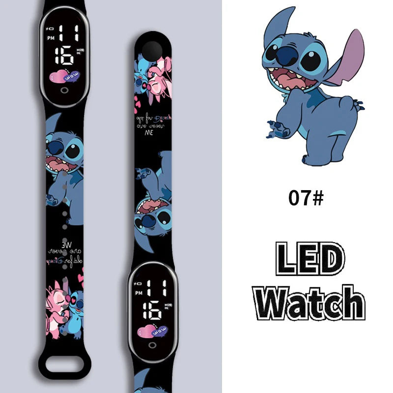 Stitch Children Watches Girls Waterproof Sport Touch Screen Watch for Women Waterproof Digital Clock Bracelet Gifts