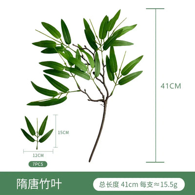 Artificial Green Plant Fake Eucalyptus Leaf Flower Arrangement Accessories Wedding Home Decoration Fake Flowers