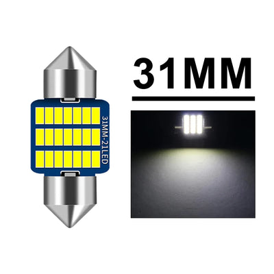 2/10/20PCS C5W LED Bulbs Canbus Festoon 31/36/39/41mm LED For Car Interior Dome Trunk License Plate Lights 12V 300LM 6500K White