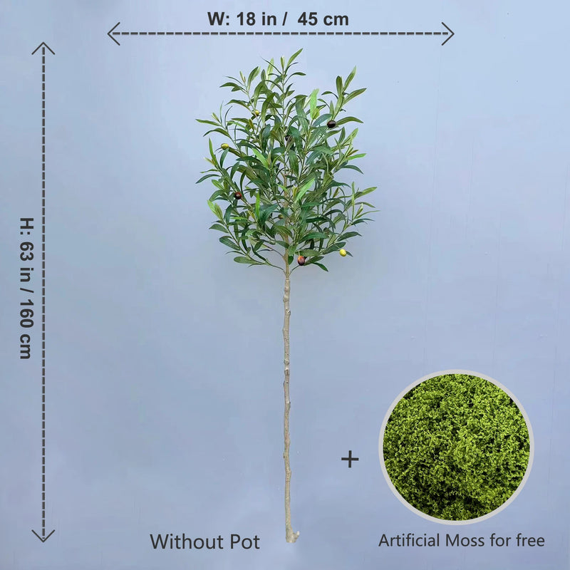 65-200CM Large Artificial Olive Plant tree Branches Fake plant Plastic Ornamental outdoor faux Plant for Home garden Room Decor